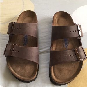 Birkenstocks!  Arizona habana oiled size 38